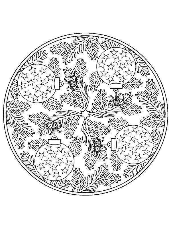 Plansa de colorat cu Craciun 722 693